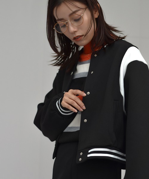 ショートスタジャン SOHK - 90s SOHK スクールオブハードノックス ウール レザー