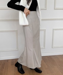 ハイウエストレザーマーメイドスカート