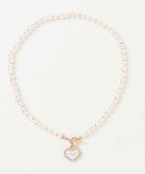 Swankiss(スワンキス)の「SK lovely heart N/C(ネックレス・レディース・ホワイト・FREE)」の1枚目の写真