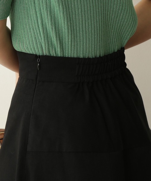 N.(N. Natural Beauty Basic)(エヌエヌナチュラルビューティーベーシック)の「【追加生産】【横田ひかるさん着用】◆変形切替フレアスカート(スカート・レディース・ブラック/グリーン・MEDIUM)」の16枚目の写真