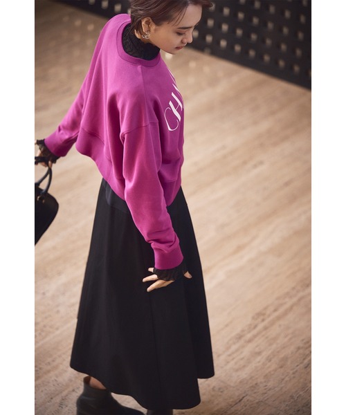 N.(N. Natural Beauty Basic)(エヌエヌナチュラルビューティーベーシック)の「【追加生産】【横田ひかるさん着用】◆変形切替フレアスカート(スカート・レディース・ブラック/グリーン・MEDIUM)」の5枚目の写真