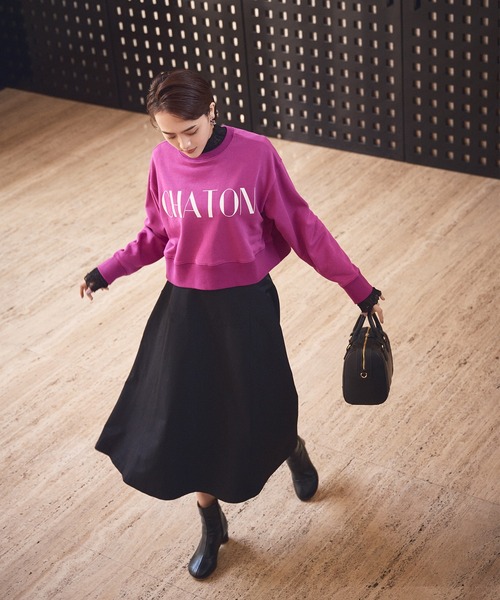 N.(N. Natural Beauty Basic)(エヌエヌナチュラルビューティーベーシック)の「【追加生産】【横田ひかるさん着用】◆変形切替フレアスカート(スカート・レディース・ブラック/グリーン・MEDIUM)」の17枚目の写真