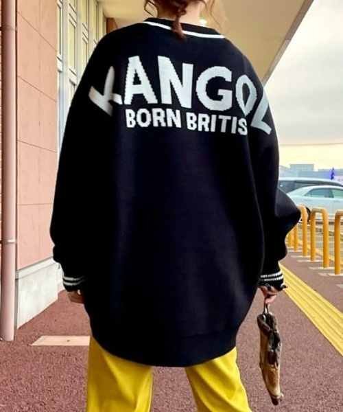 KANGOL(カンゴール)の「【KANGOL】バックロゴニット(ニット/セーター・レディース・ホワイト/ブラック・L)」の2枚目の写真