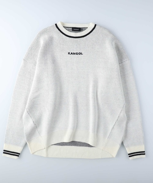 KANGOL(カンゴール)の「【KANGOL】バックロゴニット(ニット/セーター・レディース・ホワイト/ブラック・L)」の4枚目の写真