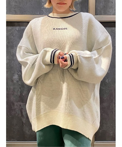 KANGOL(カンゴール)の「【KANGOL】バックロゴニット(ニット/セーター・レディース・ホワイト/ブラック・L)」の16枚目の写真