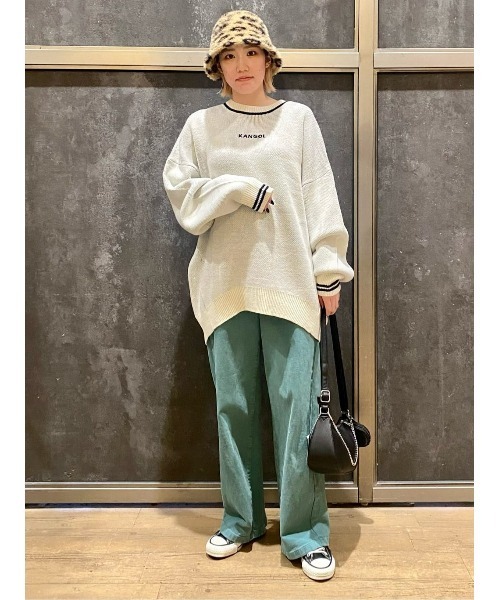 KANGOL(カンゴール)の「【KANGOL】バックロゴニット(ニット/セーター・レディース・ホワイト/ブラック・L)」の13枚目の写真