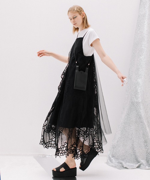 セール】チュールレイヤードレースジャンパースカート（ジャンパー  