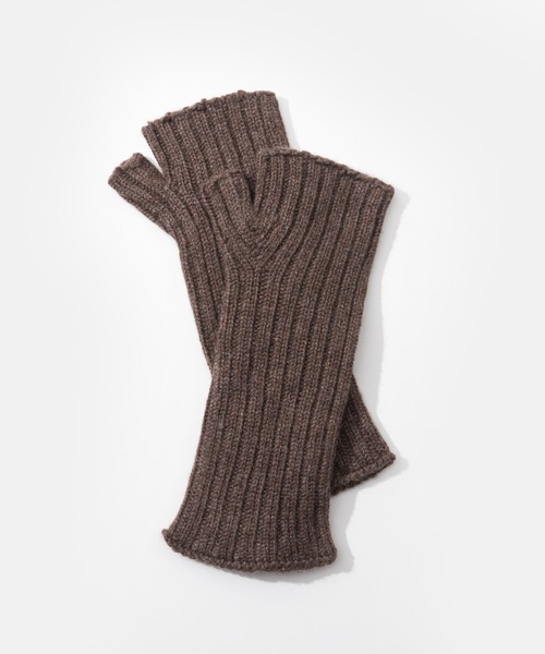 William Brunton Hand Knits（ウィリアム ブラントン ハンド ニット）の「William Brunton 3ply RIB WRISTWARMER ウィリアムブラントン リブ編み 3プライ リストウォーマー（手袋・レディース・モカ/ライトグレー/ブラウン/ホワイト/ブラック/グレイッシュベージュ/グレー/ブラウン系/クリーム/ベージュ/グリーン/ロイヤルブルー/イエロー/ピンク系1/ブラウン系1/レッド/ライトブラウン・ONE SIZE/FREE）」の9枚目の写真