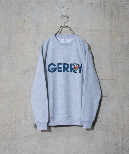 GERRY(ジェリー)の「【ag】〔GERRY/ジェリー〕裏毛 ワッペンロゴ刺繍 クルーネックスウェット(スウェット・メンズ・その他/ホワイト/ダークグリーン/オレンジ/グレー・MEDIUM/LARGE/X-LARGE)」の2枚目の写真