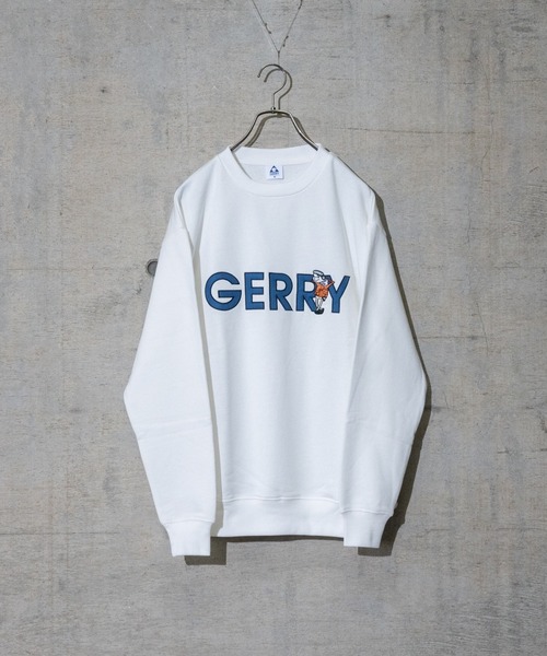 GERRY(ジェリー)の「【ag】〔GERRY/ジェリー〕裏毛 ワッペンロゴ刺繍 クルーネックスウェット(スウェット・メンズ・その他/ホワイト/ダークグリーン/オレンジ/グレー・MEDIUM/LARGE/X-LARGE)」の1枚目の写真