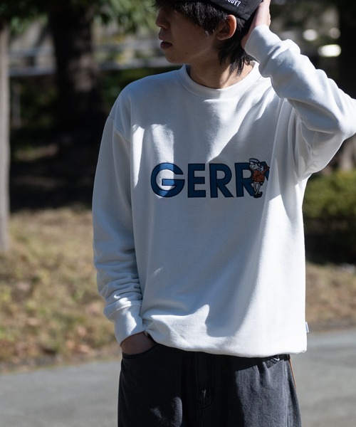 GERRY(ジェリー)の「【ag】〔GERRY/ジェリー〕裏毛 ワッペンロゴ刺繍 クルーネックスウェット(スウェット・メンズ・その他/ホワイト/ダークグリーン/オレンジ/グレー・MEDIUM/LARGE/X-LARGE)」の20枚目の写真