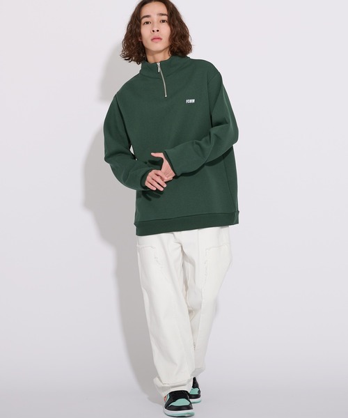 FCMM(エフシーエムエム)の「【日本限定アイテム】HALF ZIP SWEATSHIRTS/ハーフジップスウェットシャツ(スウェット・メンズ・グリーン/アイボリー/チャコールグレー・X-LARGE/SMALL/MEDIUM/LARGE)」の7枚目の写真