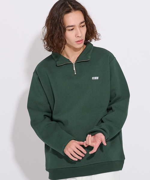 FCMM(エフシーエムエム)の「【日本限定アイテム】HALF ZIP SWEATSHIRTS/ハーフジップスウェットシャツ(スウェット・メンズ・グリーン/アイボリー/チャコールグレー・X-LARGE/SMALL/MEDIUM/LARGE)」の8枚目の写真