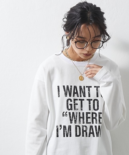 CHIC STYLE(シックスタイル)の「<大きいサイズ>綿100%ロゴプリントロングスリーブTシャツ シックスタイル(Tシャツ/カットソー・レディース・ブラック/オフホワイト・L/LL/3L/4L/5L)」の3枚目の写真