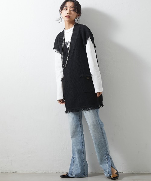 CHIC STYLE(シックスタイル)の「<大きいサイズ>綿100%ロゴプリントロングスリーブTシャツ シックスタイル(Tシャツ/カットソー・レディース・ブラック/オフホワイト・L/LL/3L/4L/5L)」の15枚目の写真