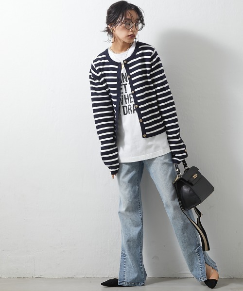 CHIC STYLE(シックスタイル)の「<大きいサイズ>綿100%ロゴプリントロングスリーブTシャツ シックスタイル(Tシャツ/カットソー・レディース・ブラック/オフホワイト・L/LL/3L/4L/5L)」の14枚目の写真