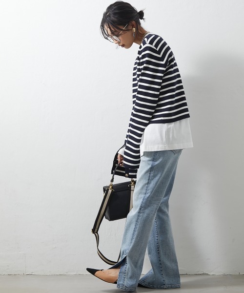 CHIC STYLE(シックスタイル)の「<大きいサイズ>綿100%ロゴプリントロングスリーブTシャツ シックスタイル(Tシャツ/カットソー・レディース・ブラック/オフホワイト・L/LL/3L/4L/5L)」の17枚目の写真