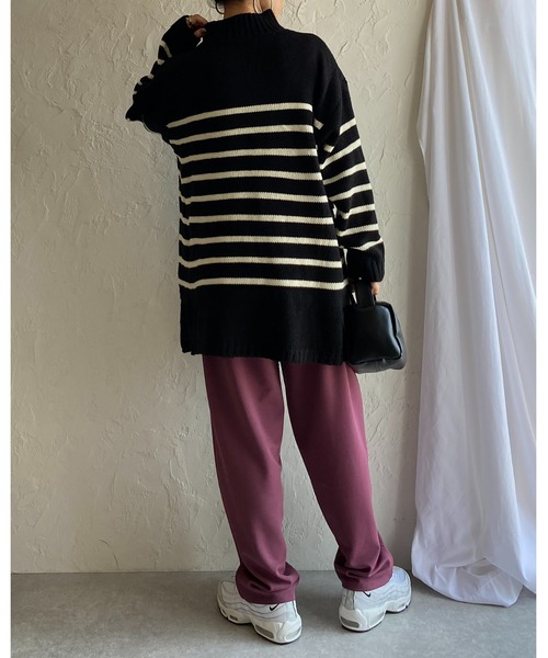 She's Closet（シーズクローゼット）の「ハイウエストタックワイドテーパードパンツ/ルーズシェフパンツ（その他パンツ・レディース・ブラック/パープル/ダークグリーン・FREE）」の18枚目の写真