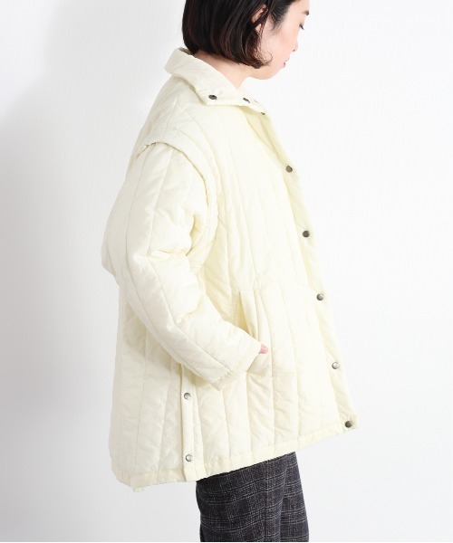 cepo(セポ)の「ハイネック縦キルトブルゾン 4WAY(ブルゾン・レディース・オフホワイト/ブラック/オリーブ・M)」の11枚目の写真