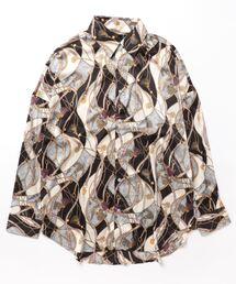 RINGS　スカーフ柄プリントシャツ