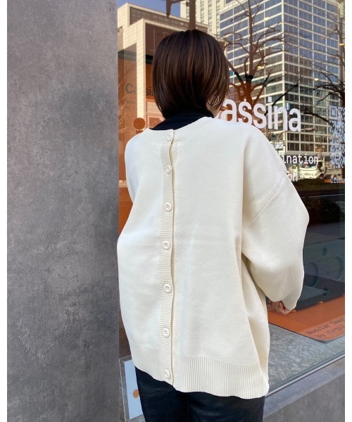 LiSeek（リシーク）の「【LiSeeK】スポンジニットオーバーカーディガンⅡ（カーディガン/ボレロ・レディース・アイボリー/イエロー/ブルー・FREE）」の8枚目の写真