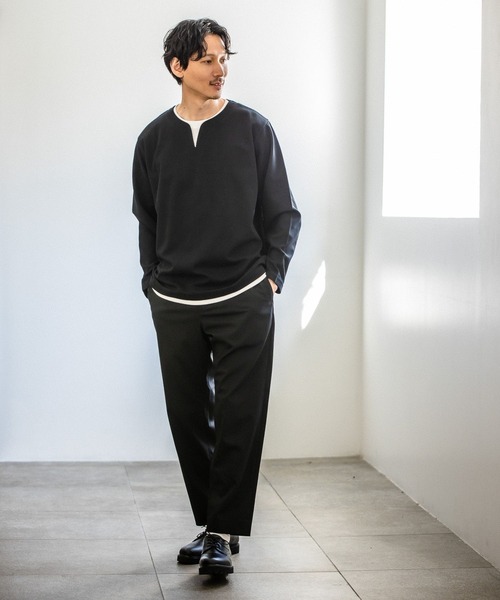 GLOBAL WORK（グローバルワーク）の「キーネックレイヤード/長袖