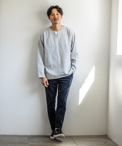 GLOBAL WORK（グローバルワーク）の「キーネックレイヤード/長袖