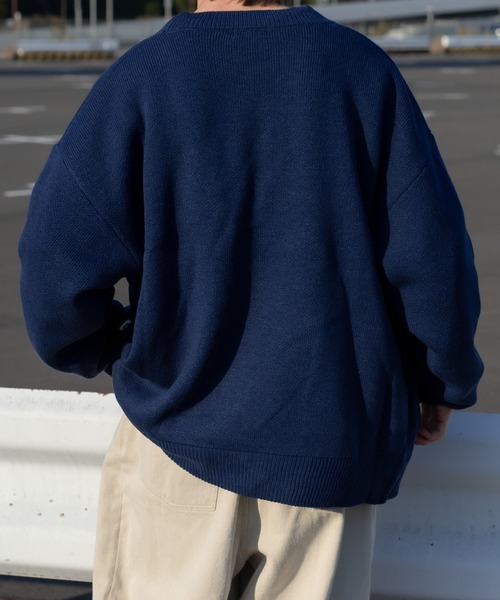 Perushu（ペルーシュ）の「ダブルポケットルーズカーディガン（カーディガン/ボレロ・メンズ・グレイッシュベージュ/グリーン/ネイビー/オレンジ・LARGE/MEDIUM）」の18枚目の写真