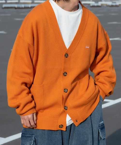 Perushu（ペルーシュ）の「ダブルポケットルーズカーディガン（カーディガン/ボレロ・メンズ・グレイッシュベージュ/グリーン/ネイビー/オレンジ・LARGE/MEDIUM）」の6枚目の写真