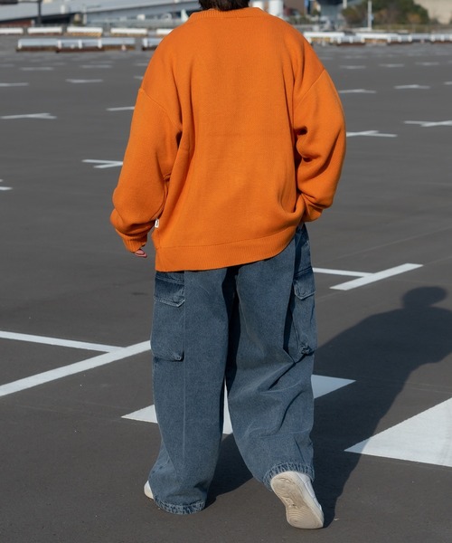 Perushu（ペルーシュ）の「ダブルポケットルーズカーディガン（カーディガン/ボレロ・メンズ・グレイッシュベージュ/グリーン/ネイビー/オレンジ・LARGE/MEDIUM）」の12枚目の写真