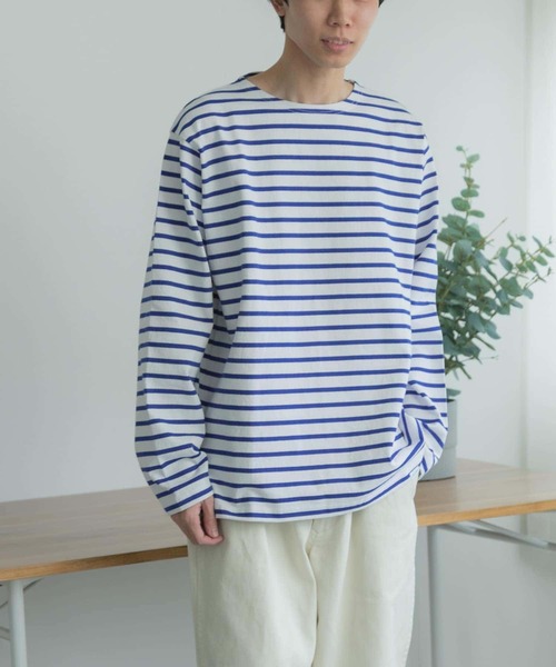 FORK&SPOON(フォークアンドスプーン)の「『ユニセックス』FORK&SPOON ボートネックボーダー(Tシャツ/カットソー・メンズ・ブルー/ホワイト系その他/ピンク/ネイビー・3/4/5)」の10枚目の写真