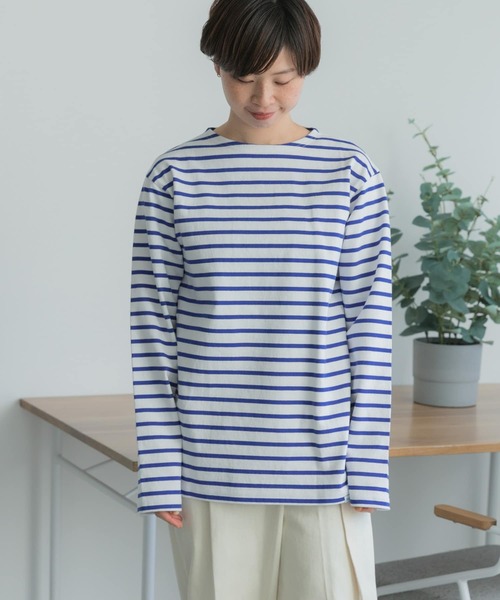 FORK&SPOON(フォークアンドスプーン)の「『ユニセックス』FORK&SPOON ボートネックボーダー(Tシャツ/カットソー・メンズ・ブルー/ホワイト系その他/ピンク/ネイビー・3/4/5)」の22枚目の写真