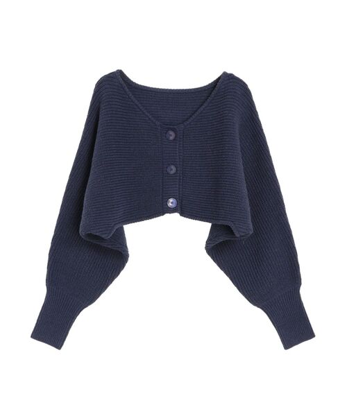 LAGUNAMOON(ラグナムーン)の「ショートボレロニットカーディガン(カーディガン/ボレロ・レディース・ホワイト/ベージュ/ネイビー・FREE)」の3枚目の写真