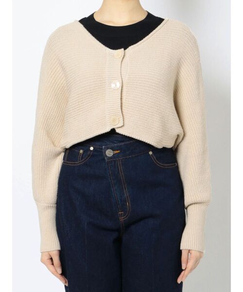 LAGUNAMOON(ラグナムーン)の「ショートボレロニットカーディガン(カーディガン/ボレロ・レディース・ホワイト/ベージュ/ネイビー・FREE)」の5枚目の写真