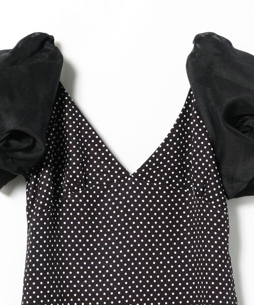 Ray BEAMS（レイビームス）の「sister jane / Polka Midi Dress（ワンピース・レディース・ブラック・SMALL）」の4枚目の写真