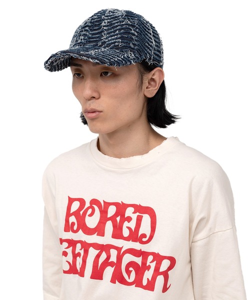 帽子 MYne CA4LA 23ss wave denim hat MYne（マイン）の「Wave Denim Cap（キャップ）」 - WEAR
