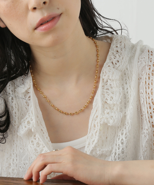 【国内即発】≪FULL OF GRACE≫ Salut ロゴ ゴールドネックレス セール】【SYMPATHY OF SOUL/シンパシー オブ ソウル】Gu chain