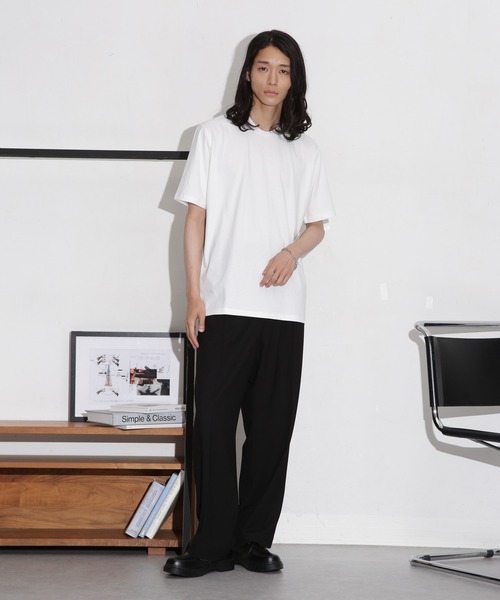 NANO universe（ナノユニバース）の「ジャケT 半袖（Tシャツ/カットソー・メンズ・グレー系その他4/ブラック/チャコール/ホワイト/ネイビー/サックスブルー・XL/M/S/L）」の10枚目の写真