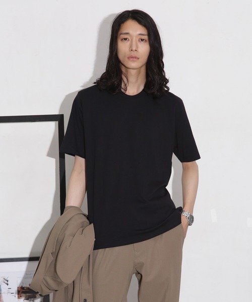 NANO universe（ナノユニバース）の「ジャケT 半袖（Tシャツ/カットソー・メンズ・グレー系その他4/ブラック/チャコール/ホワイト/ネイビー/サックスブルー・XL/M/S/L）」の19枚目の写真