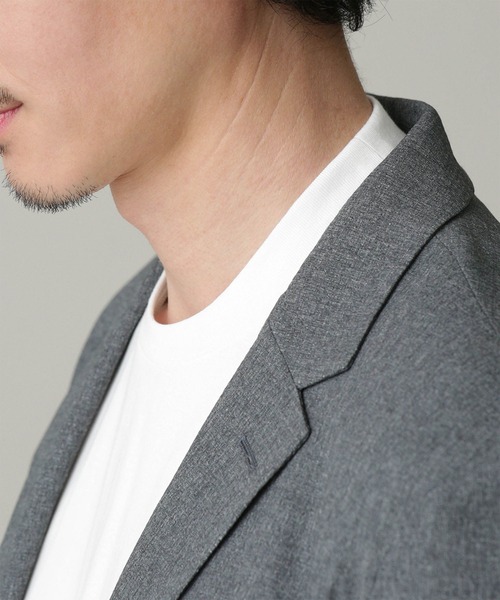 NANO universe（ナノユニバース）の「ジャケT 半袖（Tシャツ/カットソー・メンズ・グレー系その他4/ブラック/チャコール/ホワイト/ネイビー/サックスブルー・XL/M/S/L）」の7枚目の写真