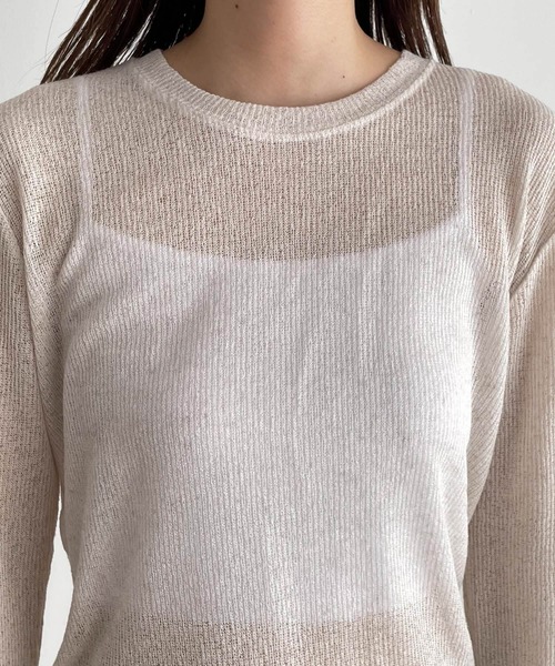 CANAL JEAN（キャナルジーン）の「El mar　リネン混リブロングTシャツ（Tシャツ/カットソー・レディース・ピンク/オートミール/イエロー/ブラック/サックスブルー/ヘザーグレー・ONE SIZE）」の14枚目の写真