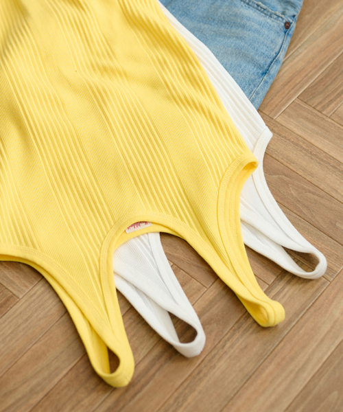 FRAMeWORK（フレームワーク）の「【Healthknit/ヘルスニット】別注タンクトップ（タンクトップ・レディース・チャコールグレー/ホワイト/カーキ/ピンク/イエロー・FREE）」の4枚目の写真