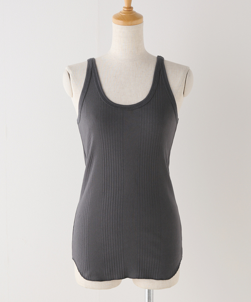 FRAMeWORK（フレームワーク）の「【Healthknit/ヘルスニット】別注タンクトップ（タンクトップ・レディース・チャコールグレー/ホワイト/カーキ/ピンク/イエロー・FREE）」の16枚目の写真