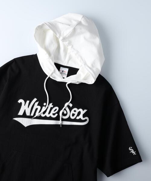MLB(メジャーリーグベースボール)の「MLB(エムエルビー)【メンズ】チームプリント半袖Tパーカー(Tシャツ/カットソー・メンズ・ライトグレー/ブラック/グリーン・M/S/L/XL)」の4枚目の写真