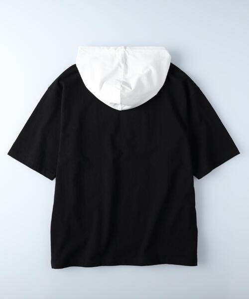 MLB(メジャーリーグベースボール)の「MLB(エムエルビー)【メンズ】チームプリント半袖Tパーカー(Tシャツ/カットソー・メンズ・ライトグレー/ブラック/グリーン・M/S/L/XL)」の5枚目の写真