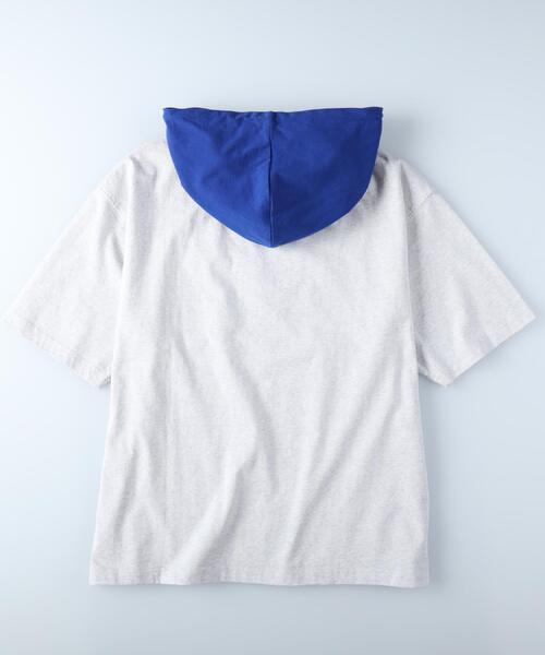MLB(メジャーリーグベースボール)の「MLB(エムエルビー)【メンズ】チームプリント半袖Tパーカー(Tシャツ/カットソー・メンズ・ライトグレー/ブラック/グリーン・M/S/L/XL)」の8枚目の写真