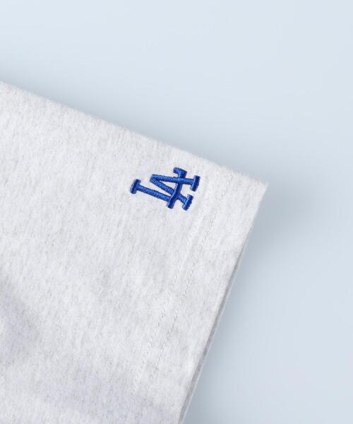MLB(メジャーリーグベースボール)の「MLB(エムエルビー)【メンズ】チームプリント半袖Tパーカー(Tシャツ/カットソー・メンズ・ライトグレー/ブラック/グリーン・M/S/L/XL)」の9枚目の写真