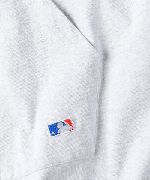 MLB(メジャーリーグベースボール)の「MLB(エムエルビー)【メンズ】チームプリント半袖Tパーカー(Tシャツ/カットソー・メンズ・ライトグレー/ブラック/グリーン・M/S/L/XL)」の10枚目の写真