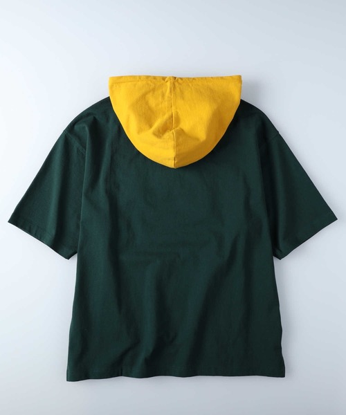 MLB(メジャーリーグベースボール)の「MLB(エムエルビー)【メンズ】チームプリント半袖Tパーカー(Tシャツ/カットソー・メンズ・ライトグレー/ブラック/グリーン・M/S/L/XL)」の16枚目の写真