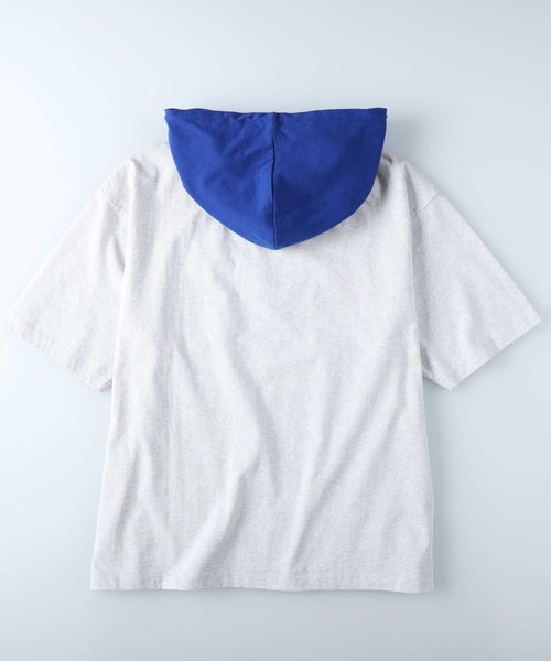 MLB(メジャーリーグベースボール)の「MLB(エムエルビー)【メンズ】チームプリント半袖Tパーカー(Tシャツ/カットソー・メンズ・ライトグレー/ブラック/グリーン・M/S/L/XL)」の15枚目の写真